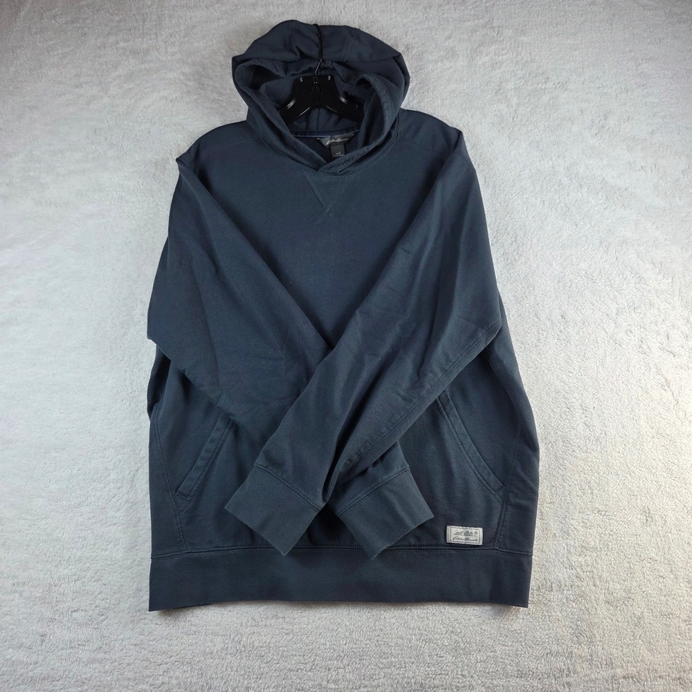 Eddie Bauer Mens Pullover Hoodie Dark Gray Long Sleeve Casual Size L - Picture 3 of 6